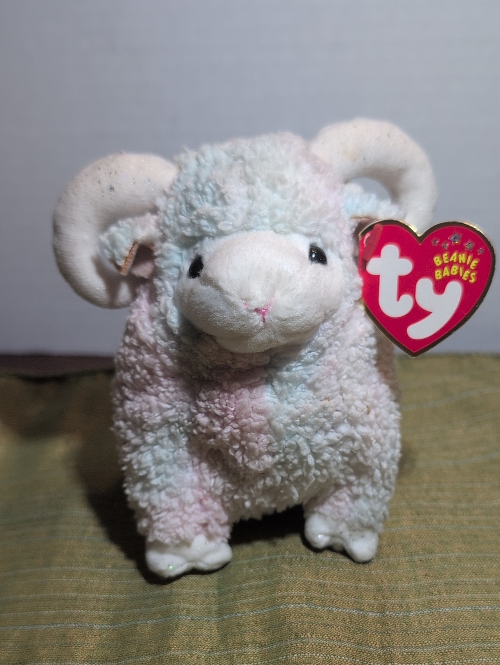 Vintage Ty Pastel Lamb Plush - Pink, Blue, Cream 2002
